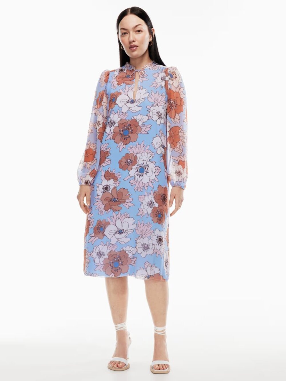 Aritzia Wilfred  Molly Midi Dress  Puff-sleeve,